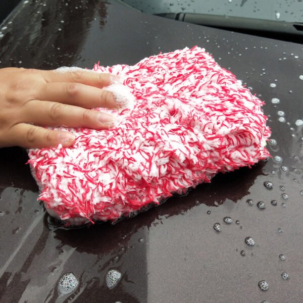 Water-absorbing Plush Car Wash Sponge Microfiber Towel Coral Fleece Cleaning Spong Mop Car Beauty Supplies - Image 5