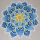 Lotus-Shaped Mandala Beach Towel