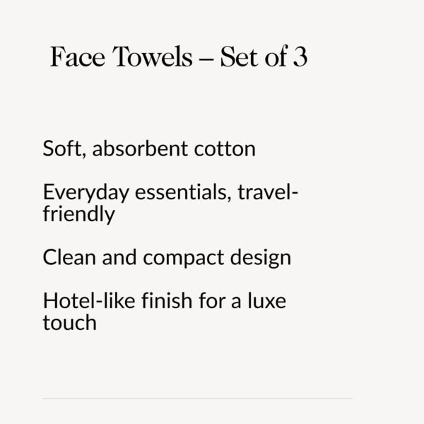 Slate Grey Dash Striped Face Towel - Set of 3 - Image 2